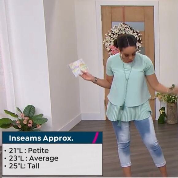 DG2 by Diane Gilman New Classic Stretch Split Hem Pull-On Capri Indigo M - Picture 9 of 10